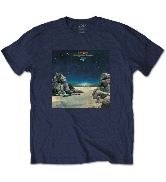 Yes: Topographic Oceans - Navy Blue T-Shirt