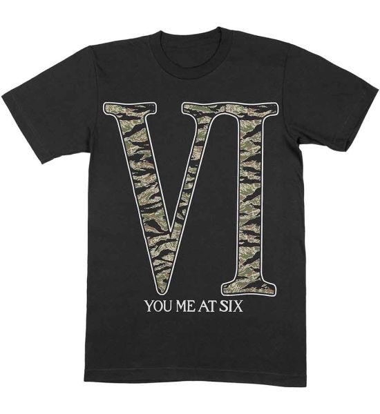 You Me At Six: Camo VI - Black T-Shirt