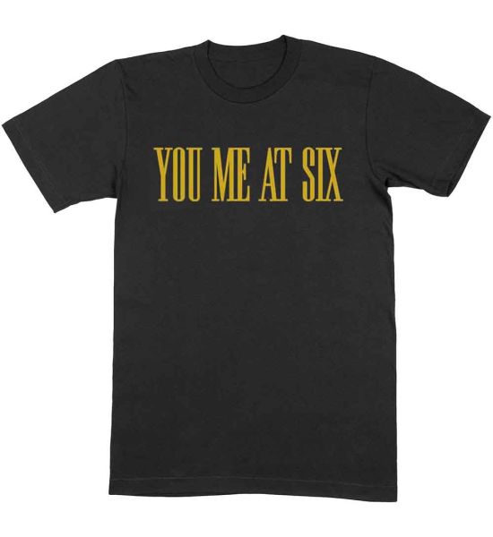 You Me At Six: Yellow Text - Black T-Shirt