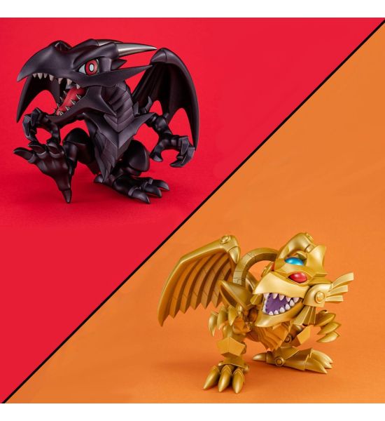 Yu-Gi-Oh! Duel Monsters: Red Eyes Black Dragon & The Winged Dragon of Ra Megatoon PVC Statue (13cm with gift) Preorder