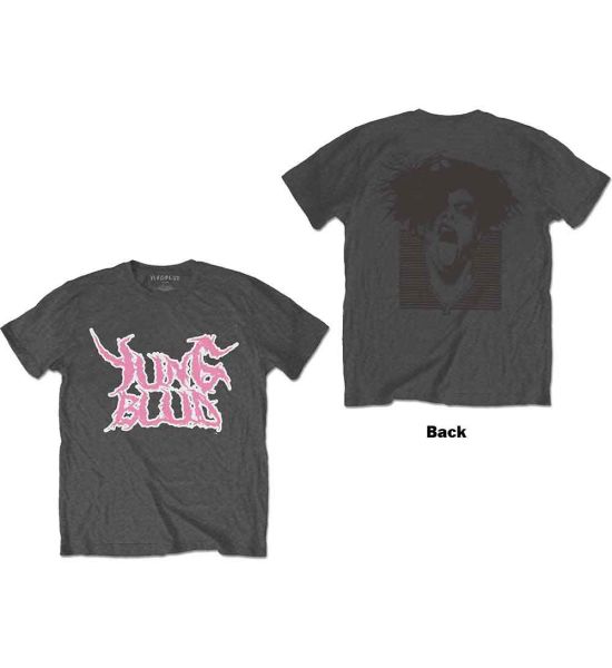 Yungblud: DEADHAPPY Pink (Back Print) - Charcoal Grey T-Shirt