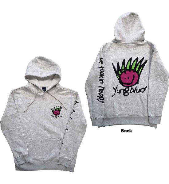 Yungblud: Face (Back Print) - Off White Pullover Hoodie