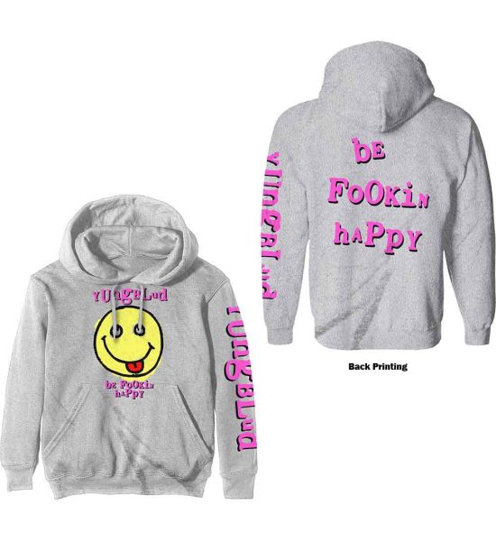 Yungblud: Raver Smile (Back Print) - Off White Pullover Hoodie