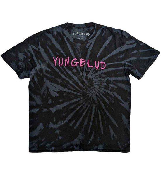 Yungblud: Scratch Logo (Dip Dye, Dye Wash) - Black T-Shirt