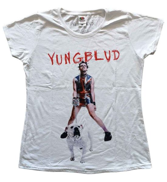 Yungblud: Strawberry Lipstick - Ladies White T-Shirt