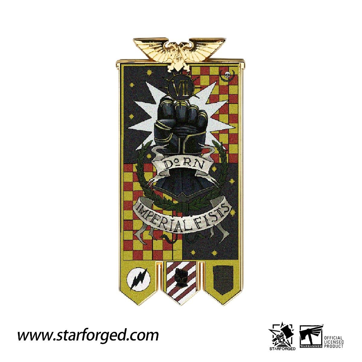 Buy Your Warhammer 40,000 Chapter Banner Grey Imperial Fists Magnet ...