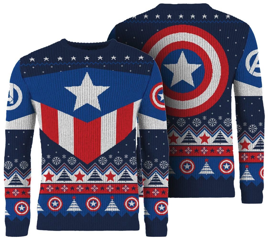 Vernederen Rustiek film Buy the Captain America Ugly Christmas Sweater (Free Shipping) - Merchoid