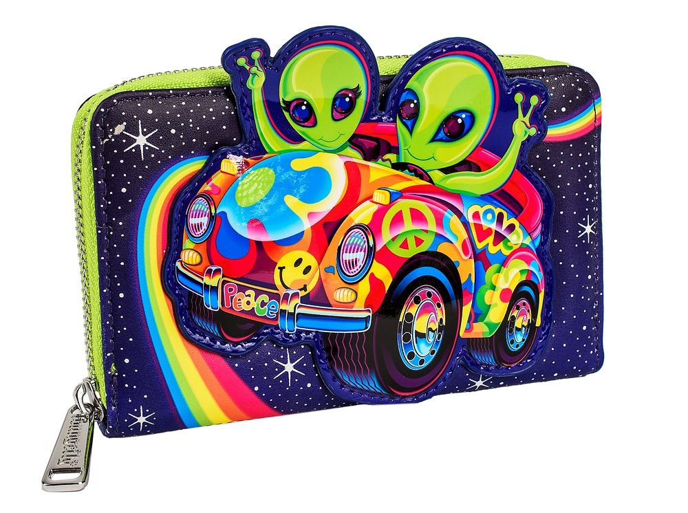 Loungefly Lisa Frank Cosmic Alien Ride Zip Around Wallet :  Loungefly: Clothing, Shoes & Jewelry