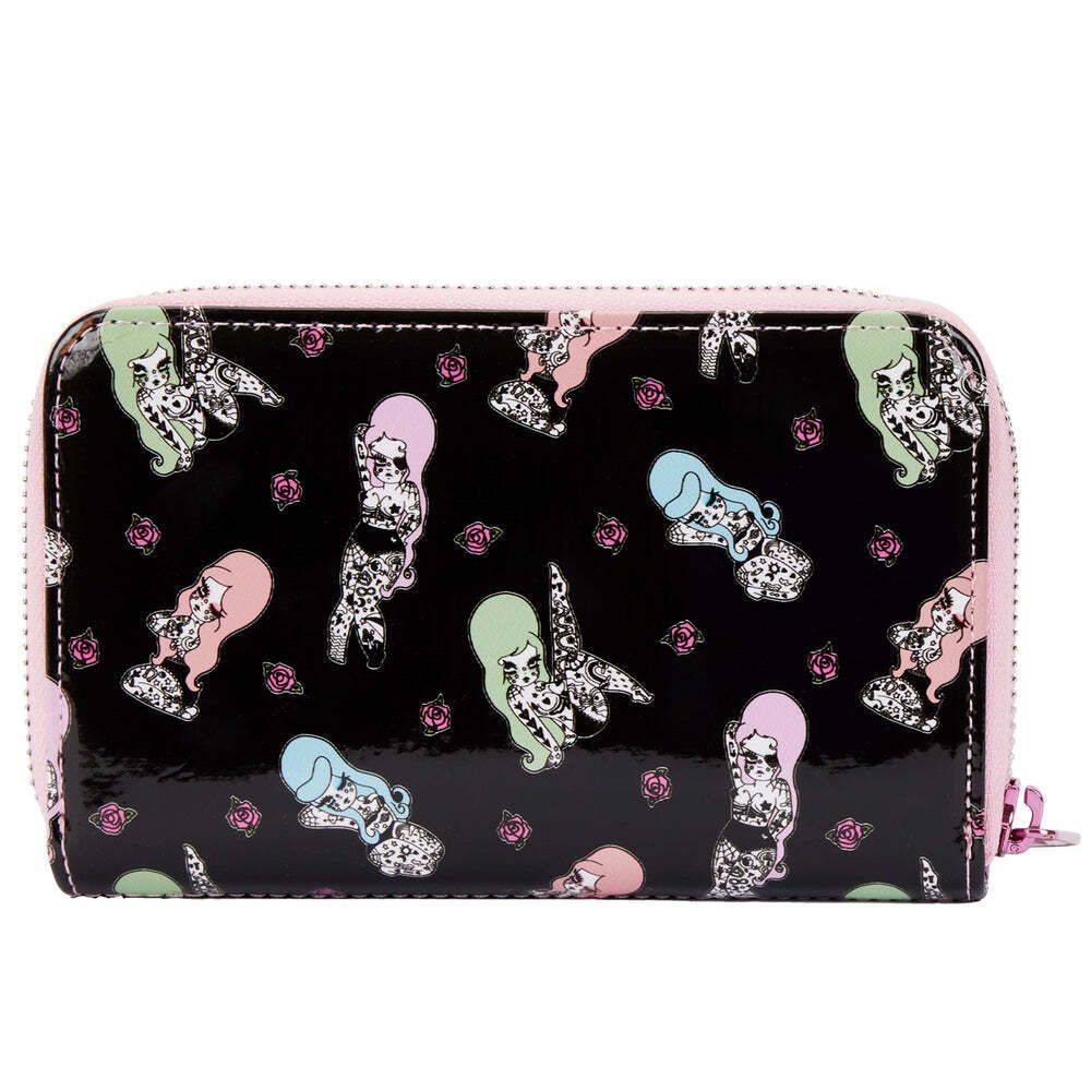 Disney Pop! by Loungefly Villains Tattoo Art Zip-Around Wallet