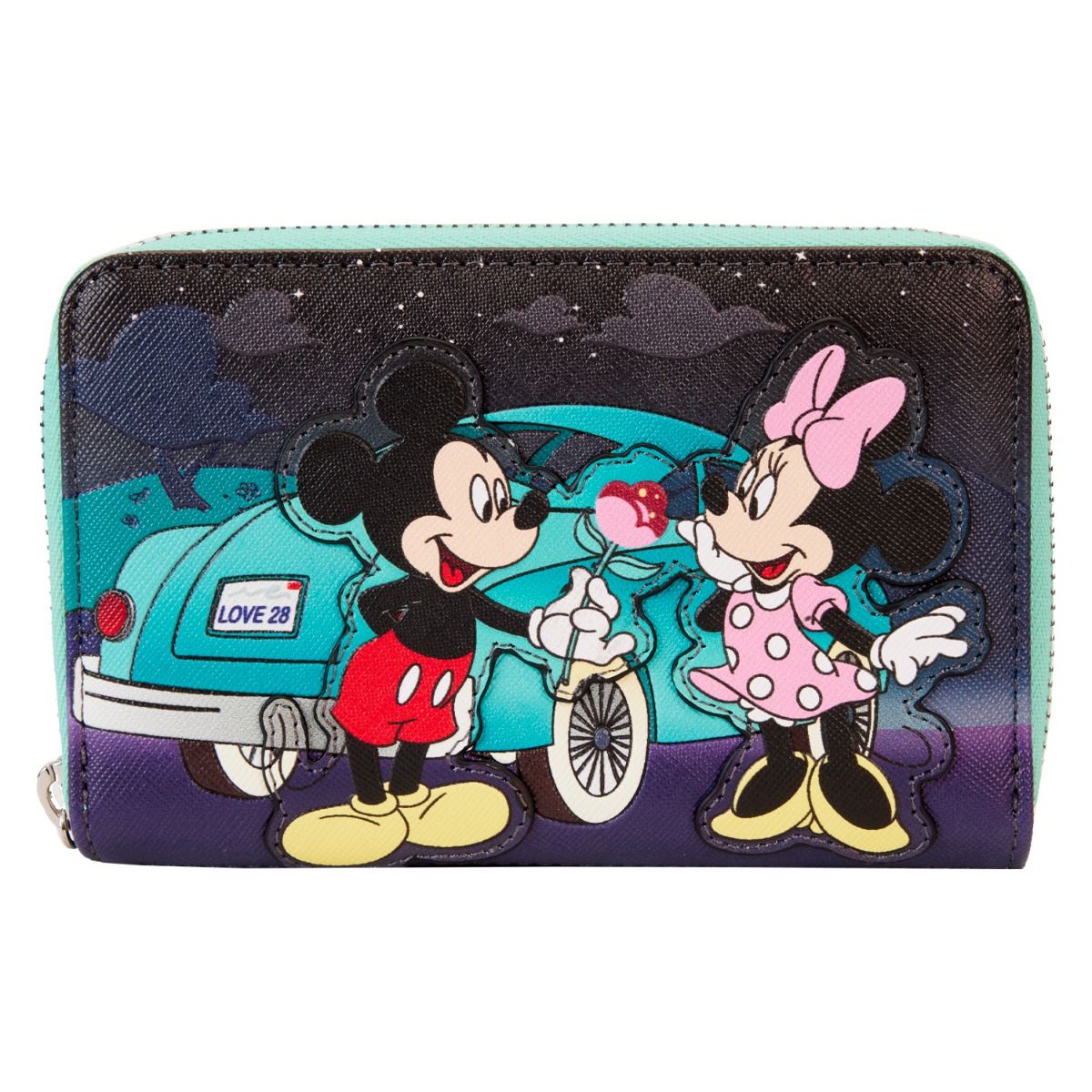 Loungefly Disney Mickey and Minnie Mouse Date Night Drive In Zip Around ...