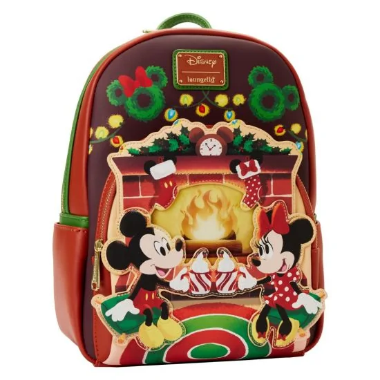 Mickey & Minnie Snowman AOP Mini Backpack AND EARS Disney